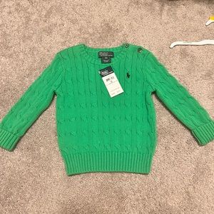 NWT green polo sweater 18 months